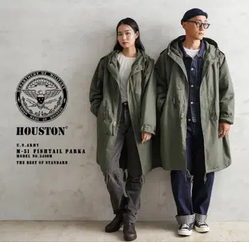 HOUSTON 휴스턴 미군 M-51 파카 모즈 코트 라이너 포함 올리브