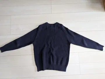 UNITED TOKYO 네이비 리브 긴팔 니트 남성용