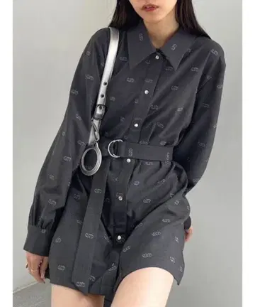 EMODA 2WAY 벨트 셔츠 원피스