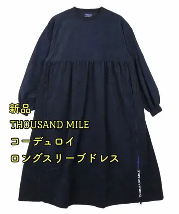 새상품 thousand mile 코듀로이 롱 슬리브 드레스