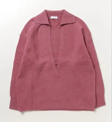 SHIPS any AQUA 캐시미어 혼방 V넥 루즈 니트 핑크