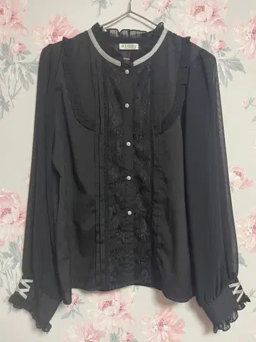 axes femme 블랙 긴팔 블라우스 레이스