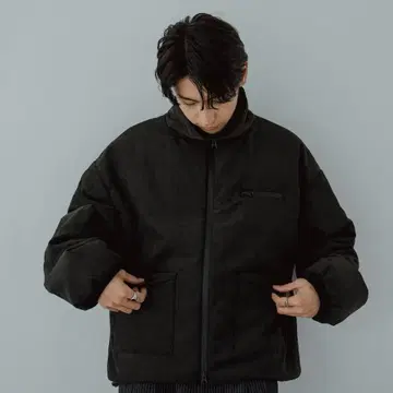 minimal batting jacket (black) philme