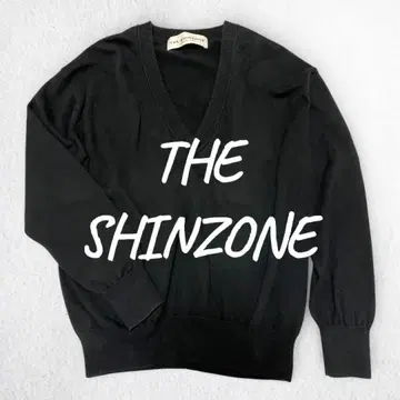 더신즈존 V넥 니트 코튼 캐시미어 블랙