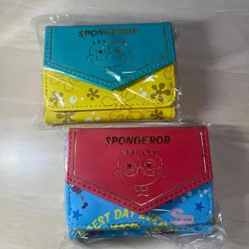 스펀지밥 지갑 2개 세트