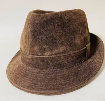 [ 새상품급 ] 브라운 스웨이드풍 펠트 햇 56cm