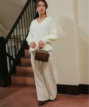 새상품 titivate 화이트 와이드 팬츠 가을 겨울용