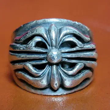 빈티지 은반지 바이커 크로스 플뢰르 드 리스 실버925