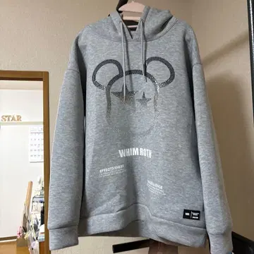 WHIM ROTH 그레이 후드 부착 후드티 새상품급