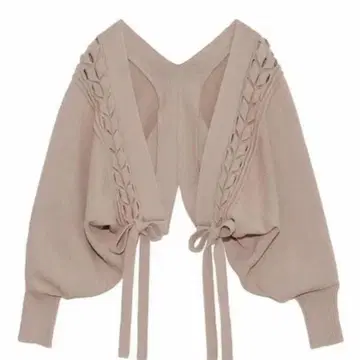 SNIDEL 레이스업 볼레로 가디건 모카