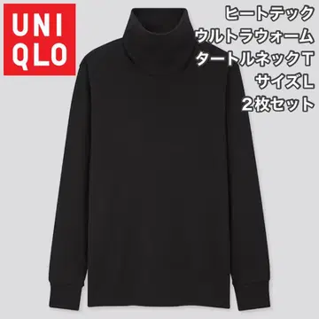 UNIQLO 히트텍 울트라 웜 터틀넥 T 블랙 MEN L x 2장