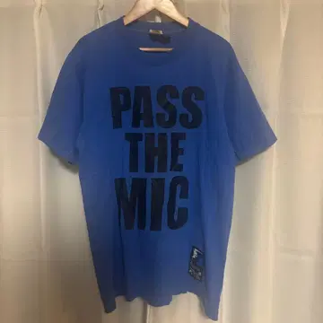 PASS THE MIC 티셔츠 El.Brown M 사이즈 블루