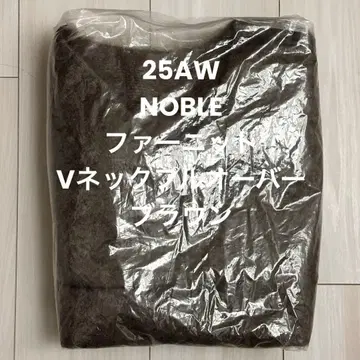 새상품 NOBLE 퍼 니트 V넥 풀오버