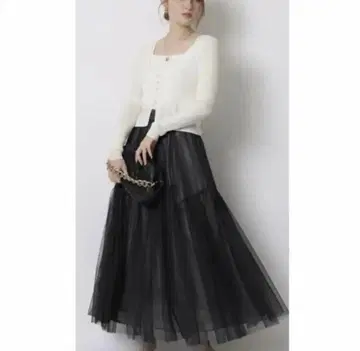 [새상품급] 아푸와이저 리셰 절개 오간자 샤샤 스커트