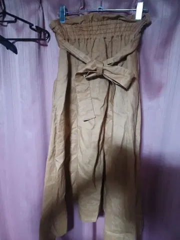 미라 오웬 라미 100% 리본 포함 플레어 롱 스커트