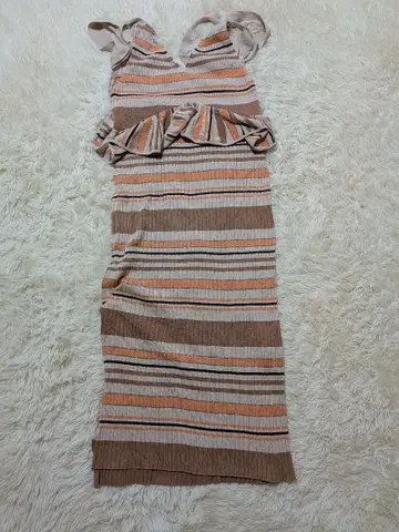 herlipto Multi Stripe Back Ribbon Dress