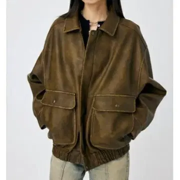 MOUSSY F/LEATHER A-2 플라이트 자켓