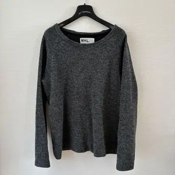 MHL. 크루넥 니트 울코튼 그레이 M 사이즈