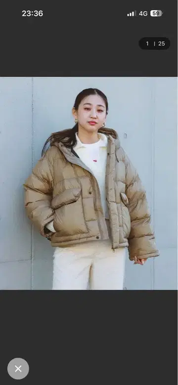 GYMPHLEX 후드 다운 자켓