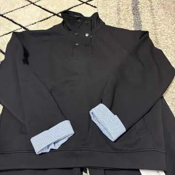 블랙 롱 팬츠 세트 원단 도톰