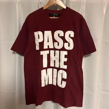 PASS THE MIC 티셔츠 M 사이즈 버건디 Diggy-MO'