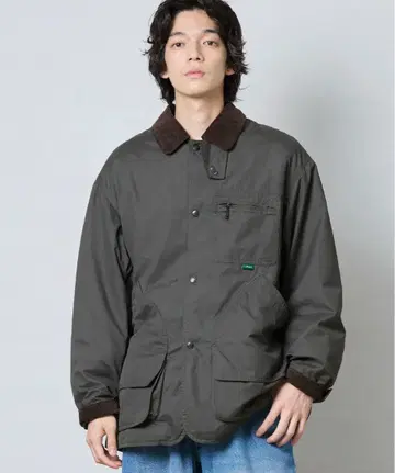 다크 그레이 코튼 혼방 자켓