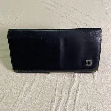 던힐 Dunhill 지갑 장지갑 로고 플레이트 블랙 가죽