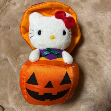 헬로키티 봉제 인형 할로윈 호박 레어