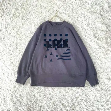 W closet 입체 로고 긴팔 트레이닝복 맨투맨 F 풀오버 블루 그레이