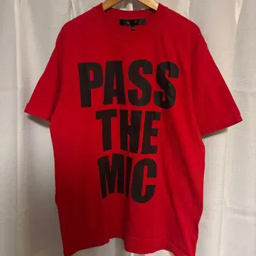 PASS THE MIC 티셔츠 M 사이즈 레드 Diggy-MO'