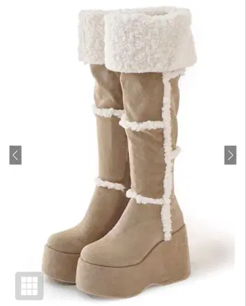 GRL 통굽 무스탕 니하이 부츠 zr1451