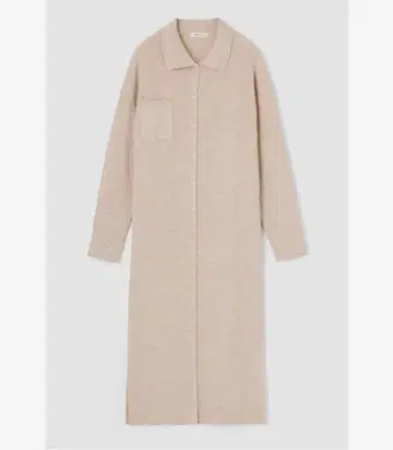 베이지 니트 롱 원피스 긴팔