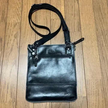 DOUBLES 더블스 천연 가죽 숄더백 블랙 밴드 포함 새상품급