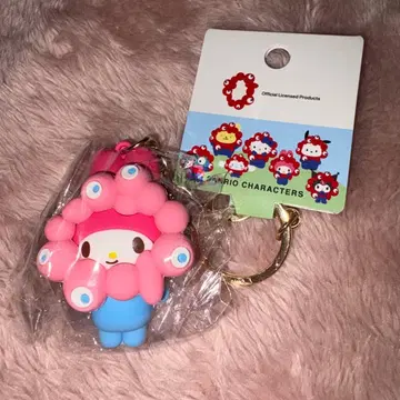 마이멜로디 파스텔 산리오 미야쿠미야쿠 변신 입체 마스코트 키링