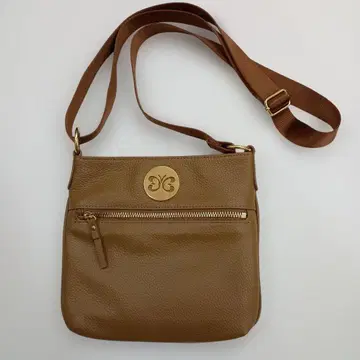 HANAE MORI 브라운 가죽 숄더백