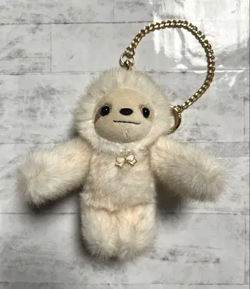 NiziU 아야카 키링 나무늘보 봉제 인형 참 화이트