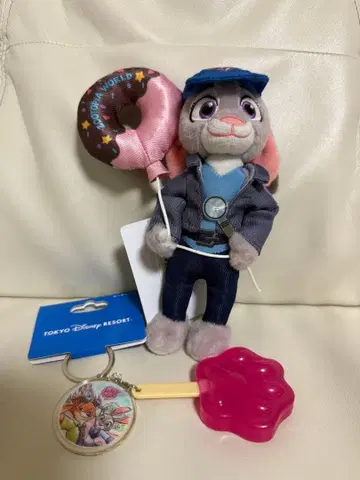 디즈니 주토피아 인형 배지 주디 키체인