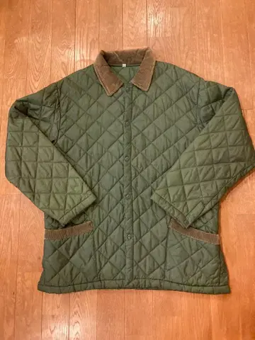 그린 옷깃 코듀로이 퀼팅 자켓 사이즈 L!