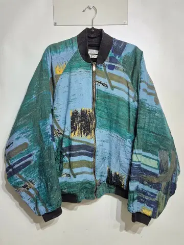 GOOUCH RAYON 올 패턴 블루종 vintage YKK