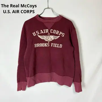 The Real McCoy U.S. AIR CORPS 양면 V 맨투맨 S