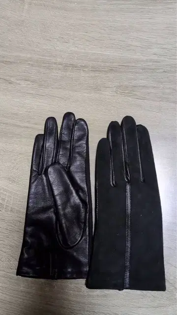 가죽 스웨이드 장갑 블랙