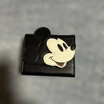 미키마우스 3단 폴더형 지갑 블랙