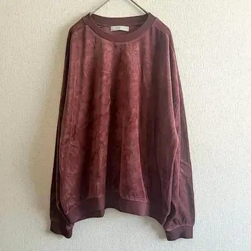 센스 오브 플레이스 벨로아 원단 트레이닝복 맨투맨 상의 보르도 M