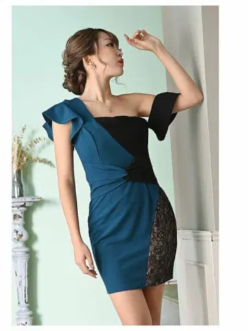 틸 원 숄더 타이트 드레스 Rew-You