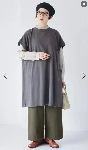 SUN VALLY 코튼 변형 편직 리브 쭈리 2way 슬릿 롱 베스트