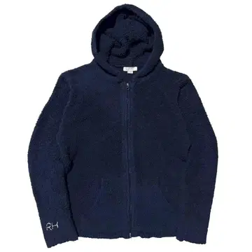 론 허먼 x 베어풋 자수 파일 후드티 네이비 M