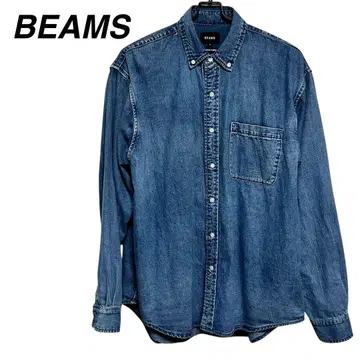 BEAMS 빔즈 데님 긴팔 셔츠 M