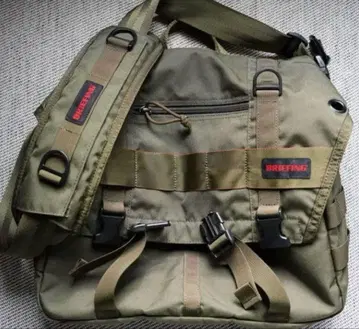 BRIEFING 브리핑 숄더백 올리브