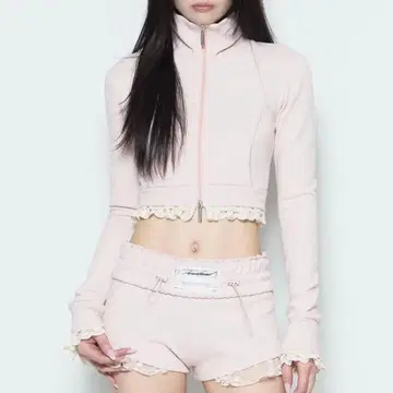 THEREDTHREAD S jersey jacket shorts lace