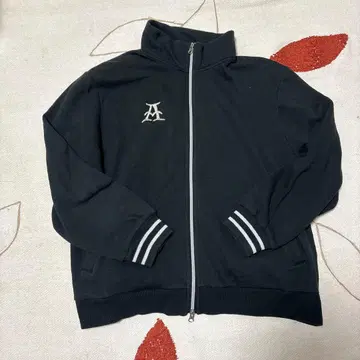 블랙 집업 자켓 스트라이프 소매